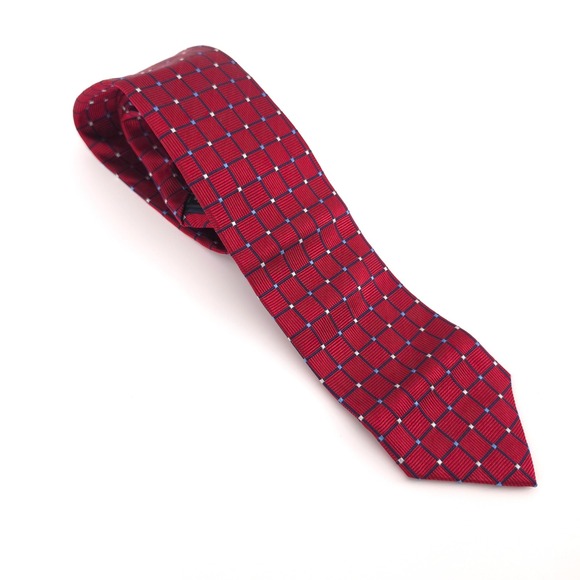 Jos. A. Bank Other - Jos. A. Bank Mens Tie Silk Red Geometric Square Executive Collection Necktie